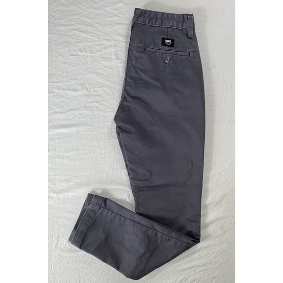 Vans Slim Fit Flat Front 'Authentic Chino' Skate Pants. Washed Gray, Men's 28X29 - Picture 1 of 9